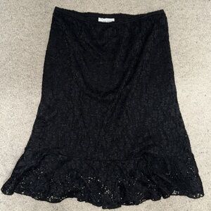 Jaclyn Smith Black Lacy Skirt